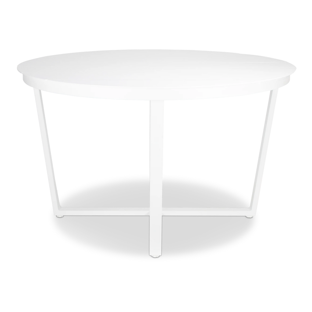 Amalfi Round Outdoor Dining Table in Arctic White