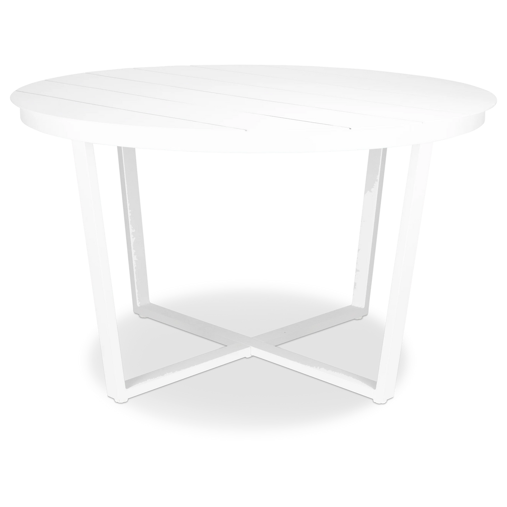 Amalfi Round Outdoor Dining Table in Arctic White