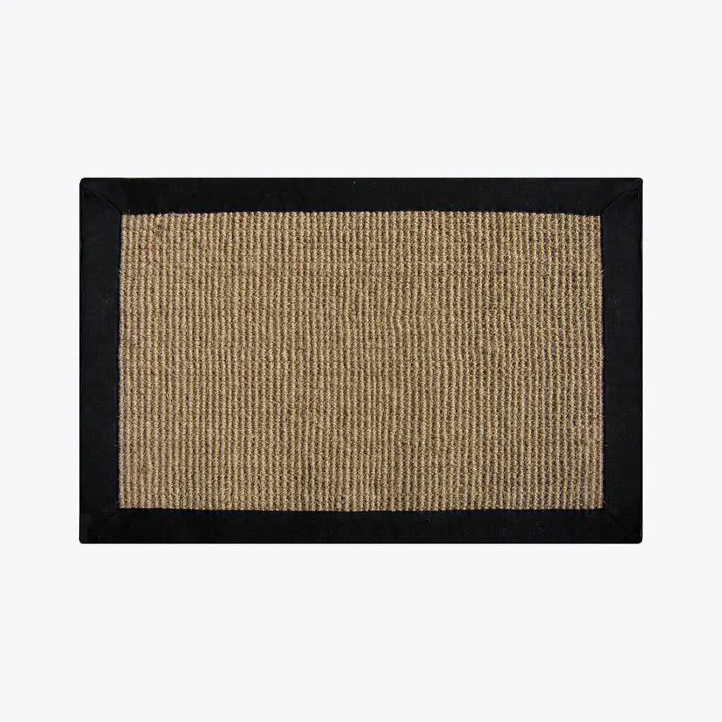 Black Border Coir Doormat