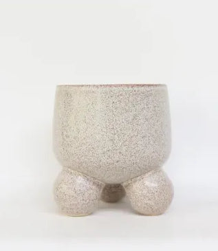 Bobbi Ceramic Planter Brown Speckle