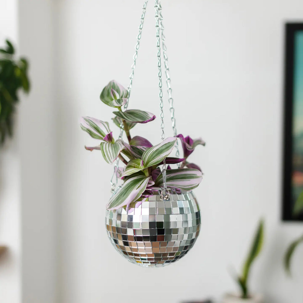 Disco Ball Planter - Silver