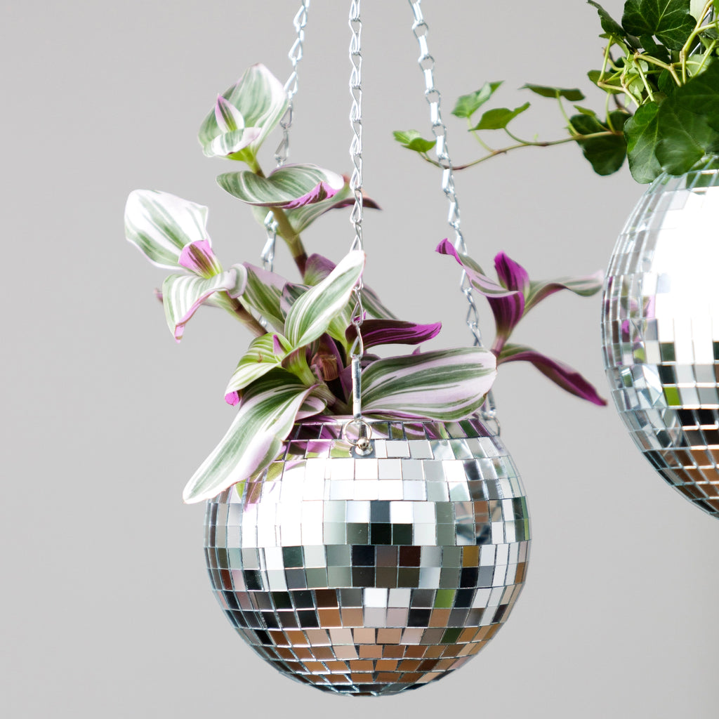 Disco Ball Planter - Silver