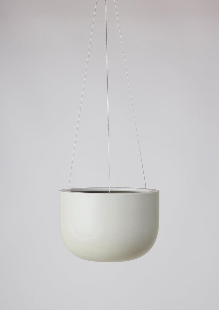 Glazed Earth Hanging Planter Ash Grey