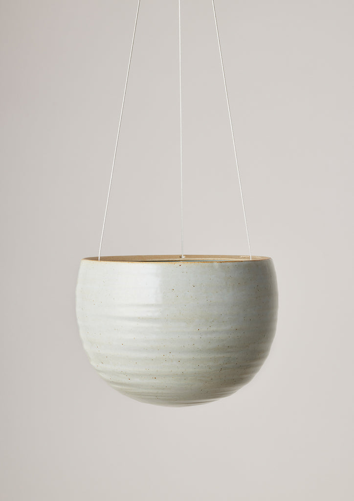 Hanging Spherical Planter Grey Crackle