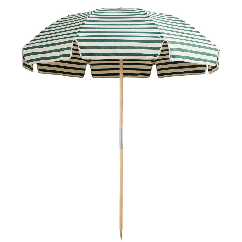 Jardin Garden Umbrella 2.1m Amore Stripe Forest Green