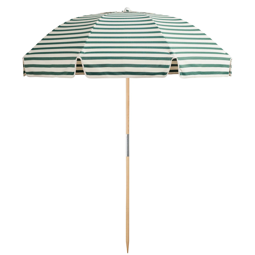 Jardin Garden Umbrella 2.1m Amore Stripe Forest Green