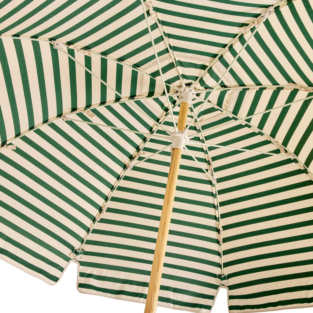 Jardin Garden Umbrella 2.1m Amore Stripe Forest Green