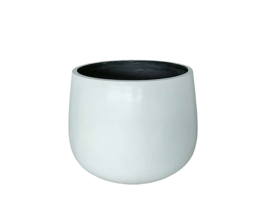 NEW Fibrecrete Bung Tub Planter Pot in Matt White