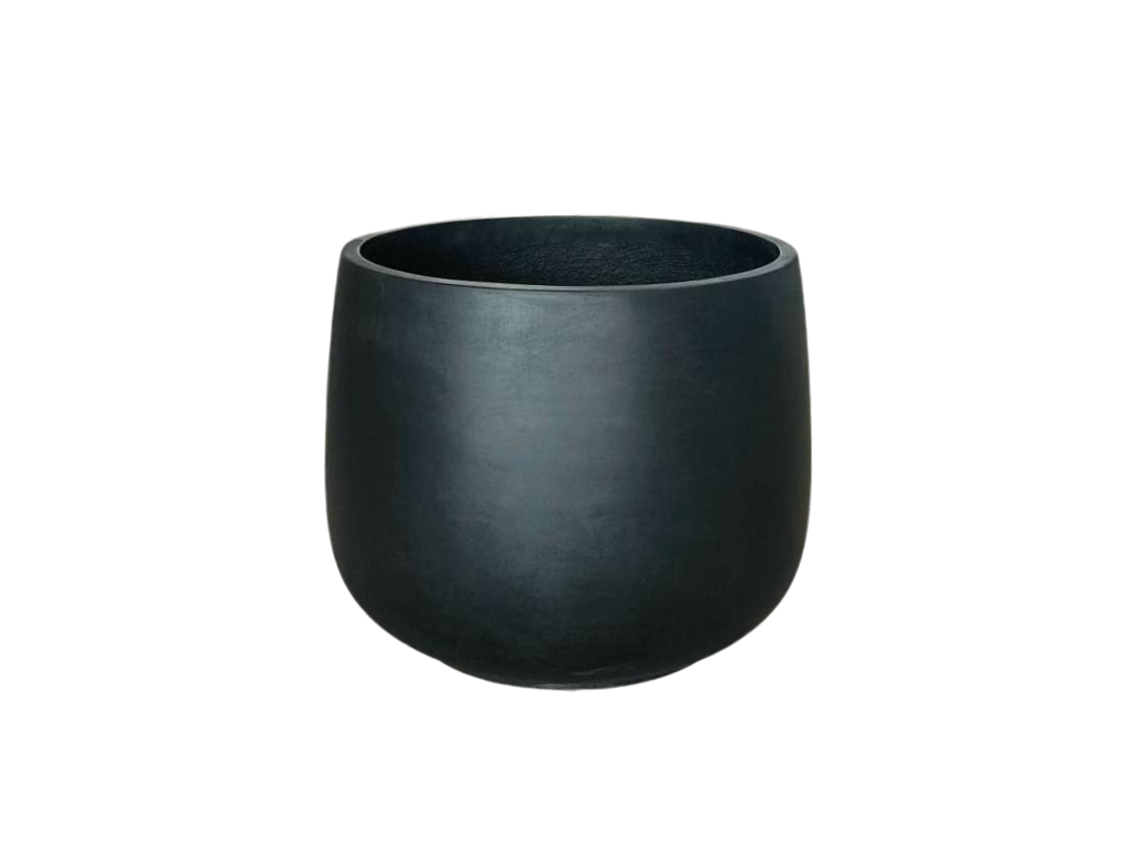 NEW Fibrecrete Bung Tub Planter Pot in Matte Coal