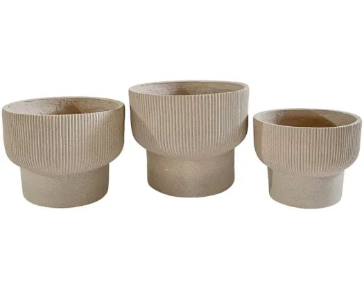 Nancy MGO Planters Textured Taupe