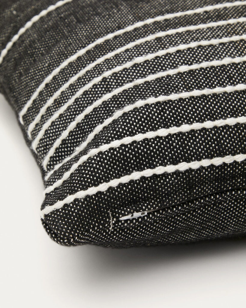 'Polp' Black striped Cushion