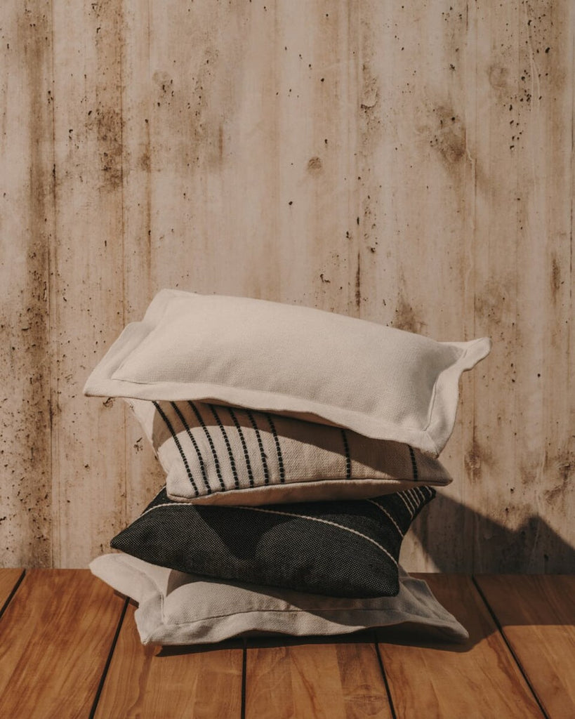 'Polp' Black striped Cushion