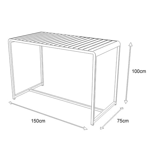 Santorini Bar Table in Artic White