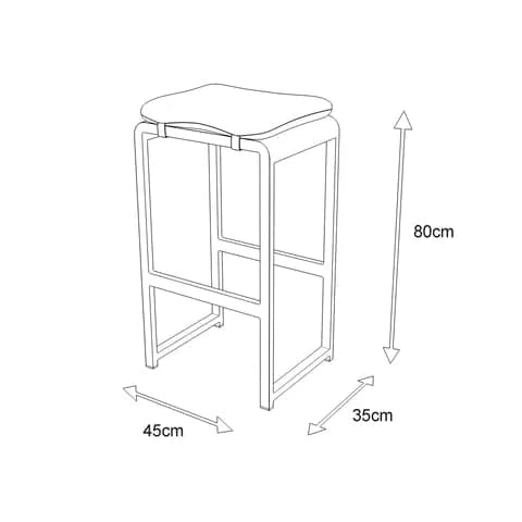 Santorini Barstool in Artic White