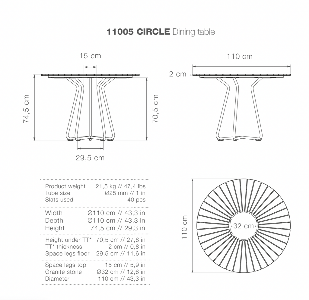 Circle Outdoor Table