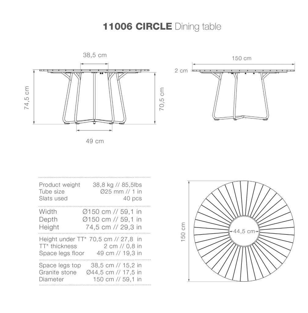 Circle Outdoor Table